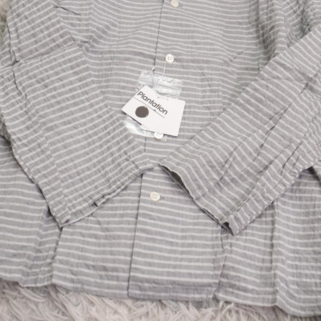 タグ付き未使用✨Plantation✨シャーリングボーダー　シャツ　ブラウス