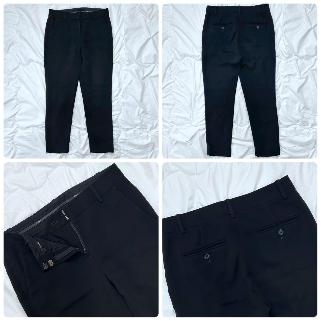 Theory セオリー ノーカラー ジャケット パンツ スーツ　セットアップ