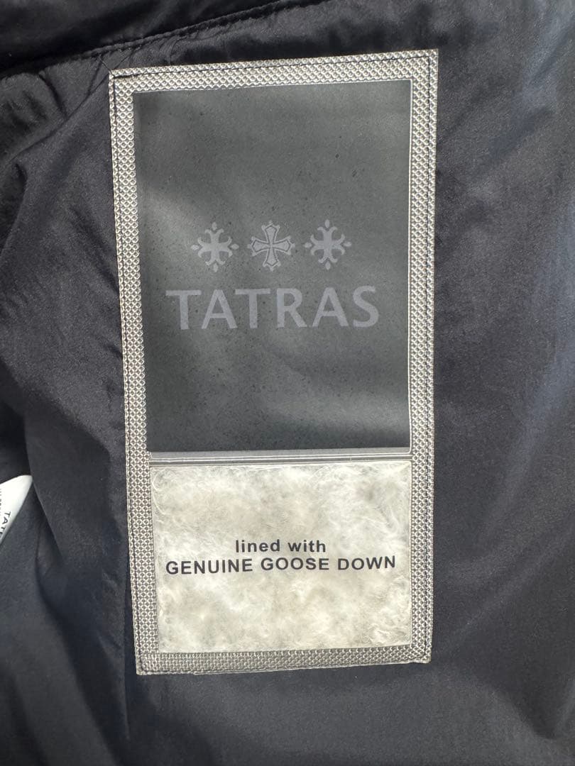 最安！TATRAS ブラック タトラスダウンジャケット フード付き03 Lサイズ