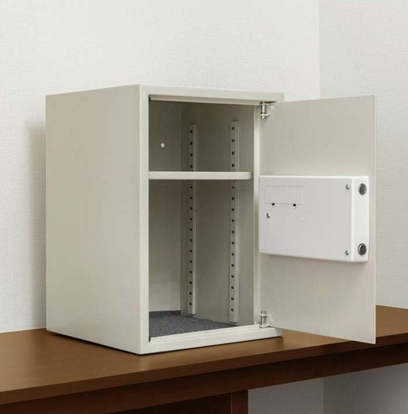 【容量60L・ベージュ】スチール製 鍵付きキャビネット 収納庫 書類保管