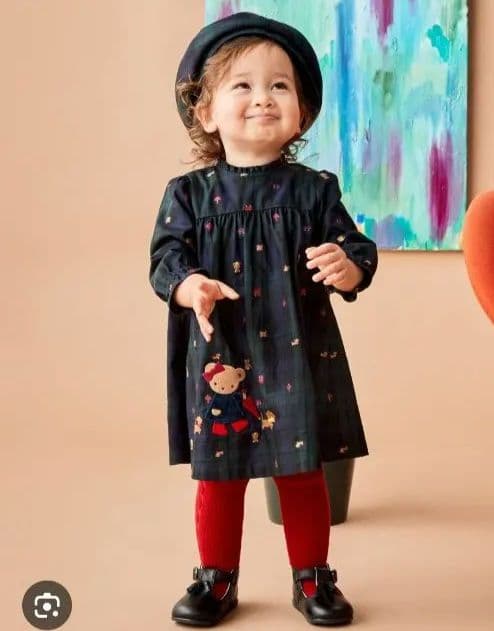 EM様お取り置き　familiar ファミリア 長袖ワンピース ネイビー