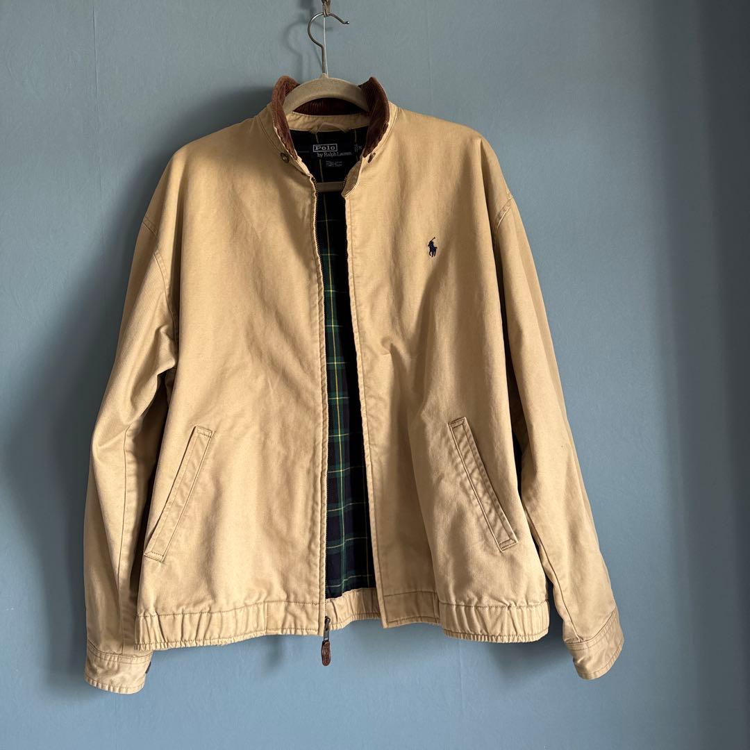 メンズ　ポロラルフローレン　 ベージュ色、ジップアップジャケット