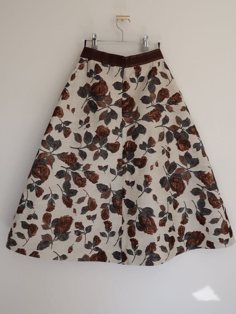 タグ付き 2024AW ANAYI フラワージャガード スカート アナイ 36