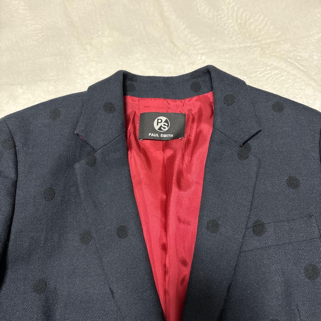 極美品★ピーエスポールスミス　セットアップ　ドット　ネイビー　3点セット　40