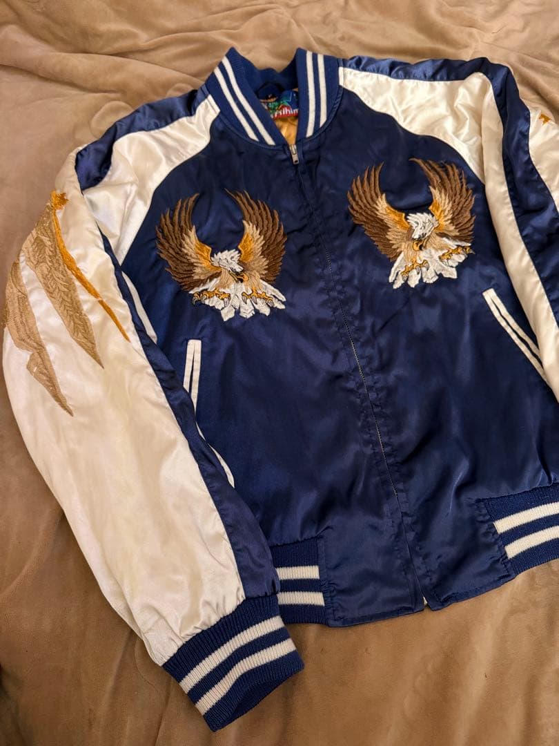 日本製 Hoshihime 大鷲 ワシ 日本限定スカジャン vintageサテン