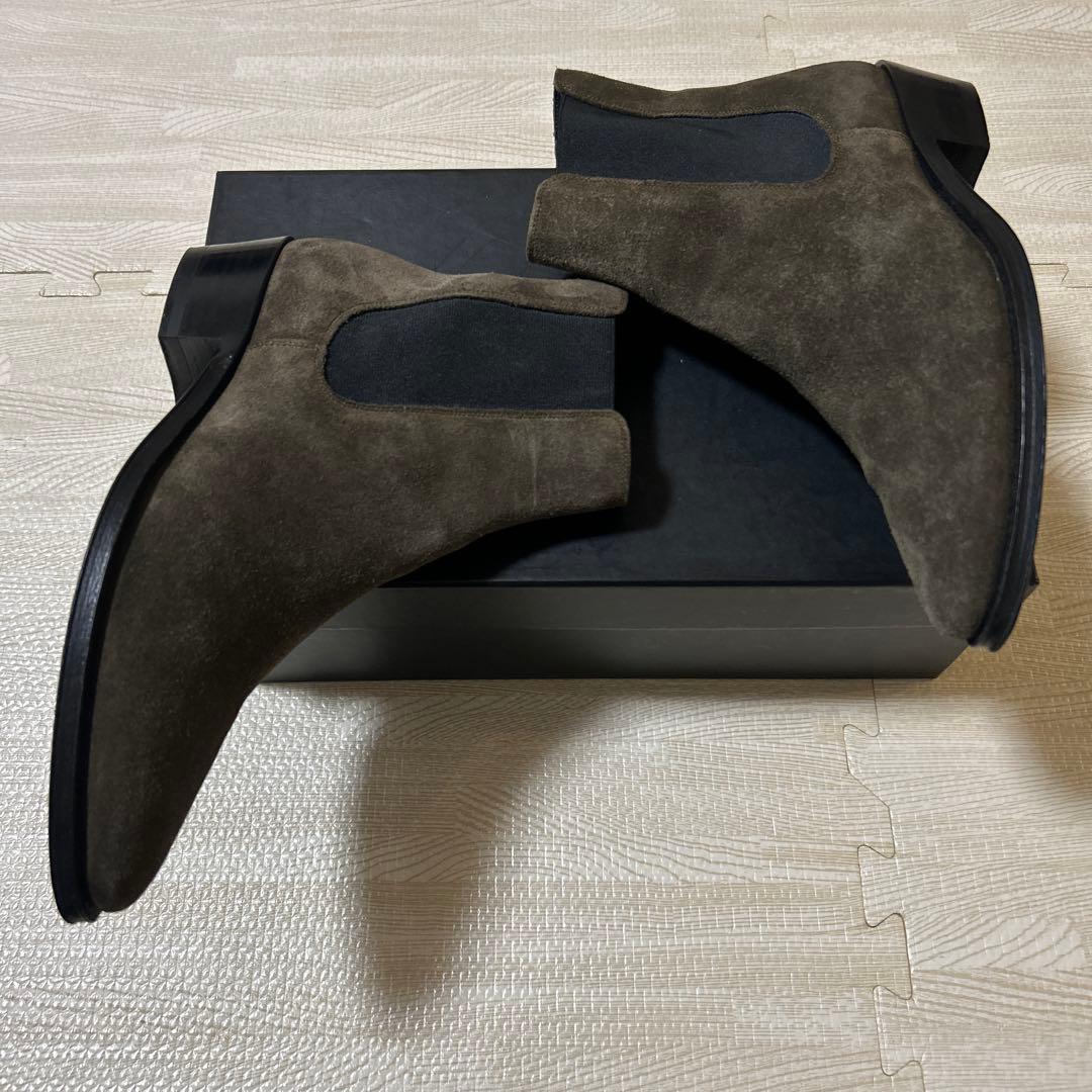 CELINE サイドゴアスエードブーツ　35 ブラウン　チェルシーブーツ