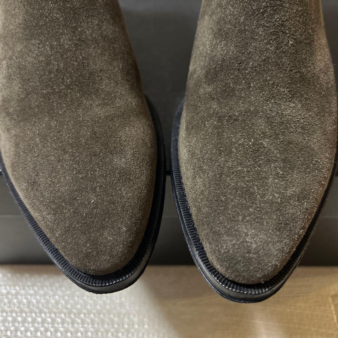 CELINE サイドゴアスエードブーツ　35 ブラウン　チェルシーブーツ