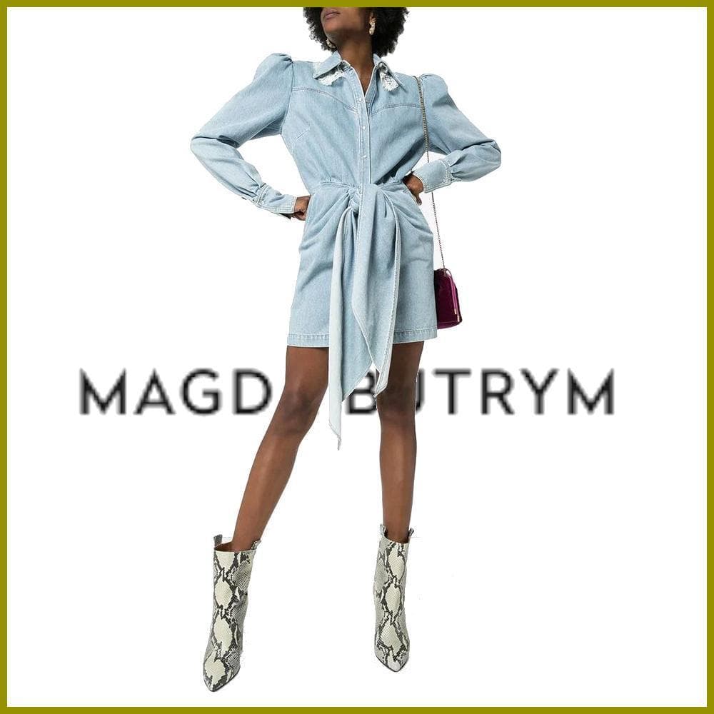 新品 タグ付き ワンピース デニムワンピース デニム レース