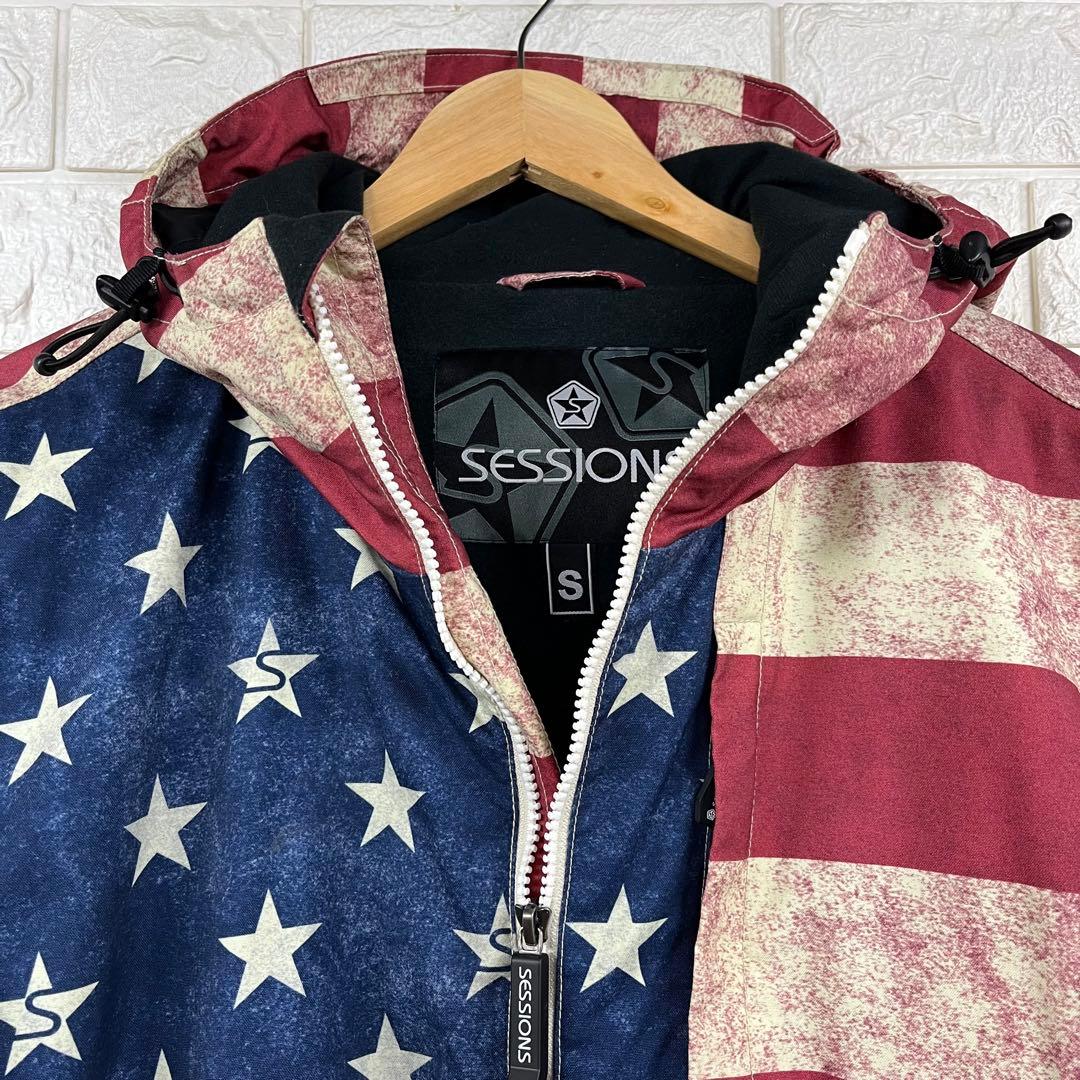 美品　SESSIONS セッションズ　星条旗柄　ボードウェア　S burton