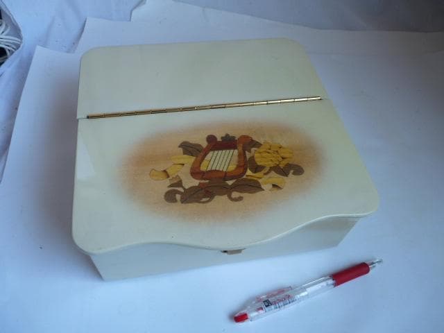 オルフェウス 象嵌 高級オルゴール 波浮の港/城ケ島の雨　アンティーク