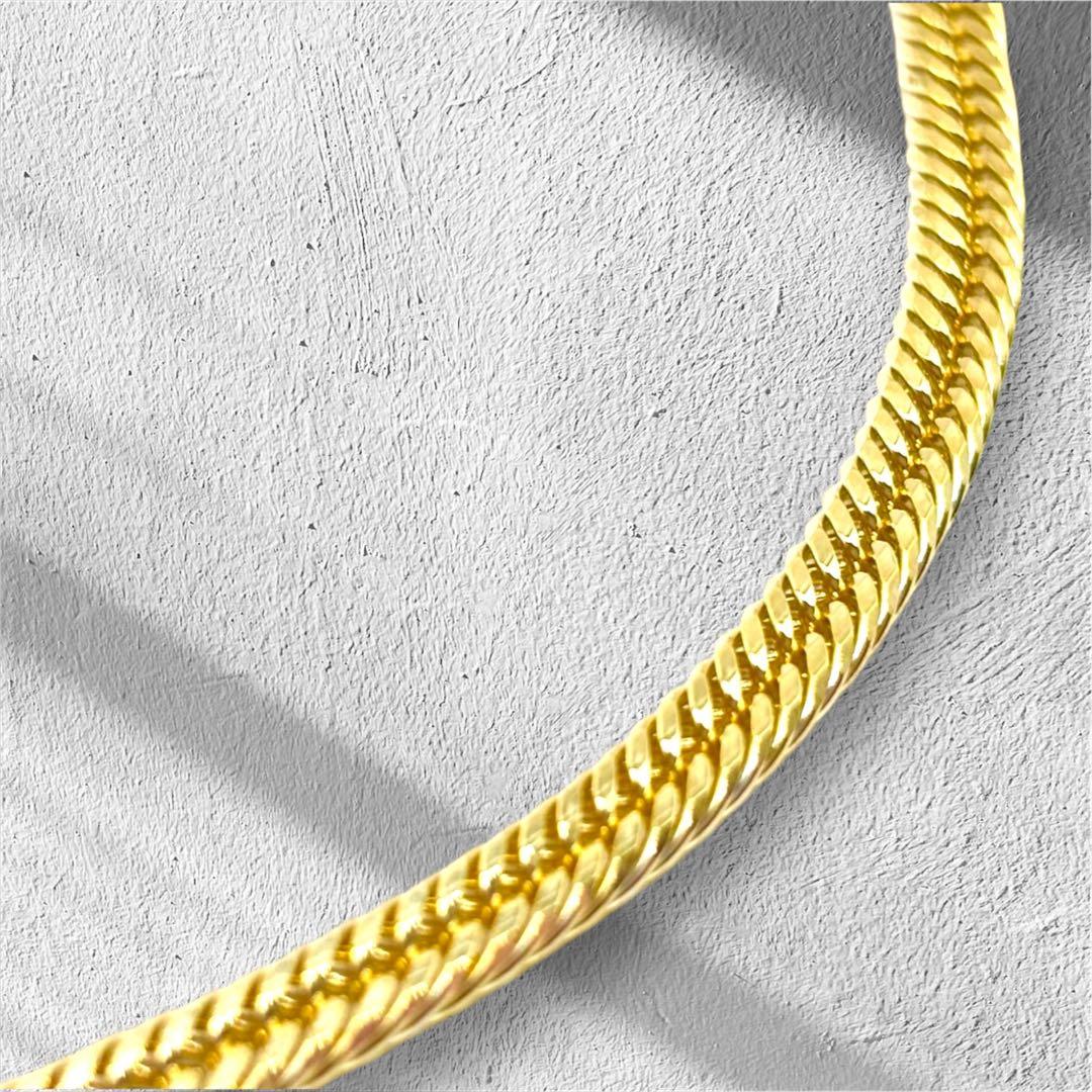 喜平 シルバー925 ゴールドGP 12面トリプルカット 50cm 日本製 新品