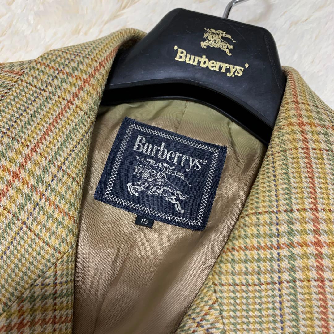 【特大3L！】バーバリー　パンツスーツ　セットアップ　ダブルブレスト