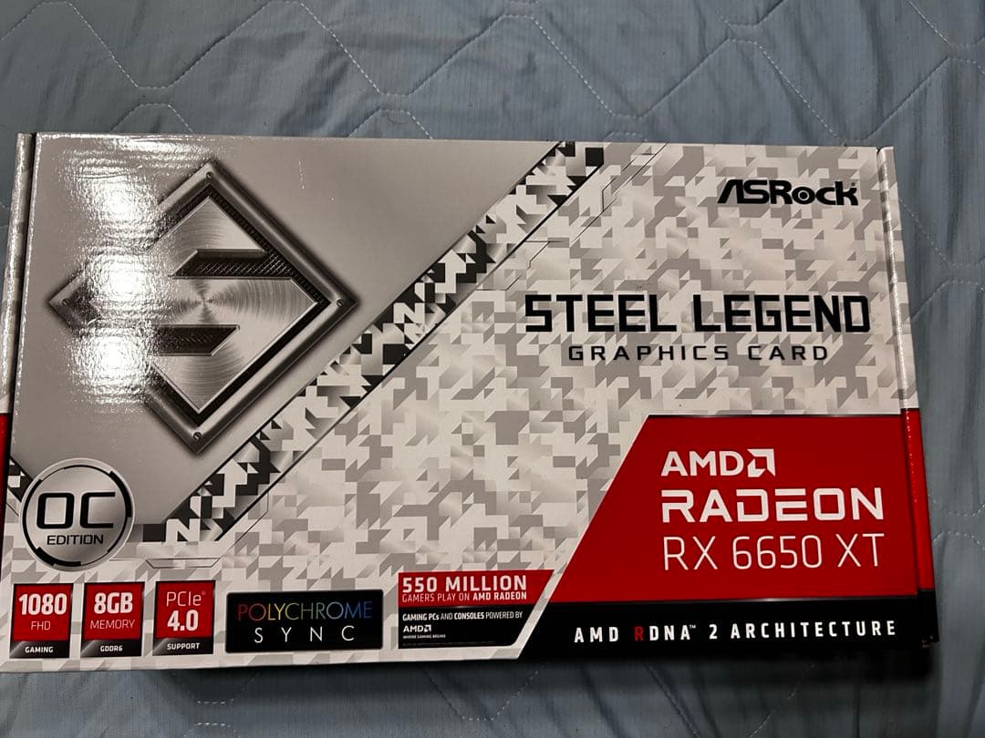 グラフィックボード・グラボ・ビデオカード AMD radeon RX 6650 XT Steel Legend