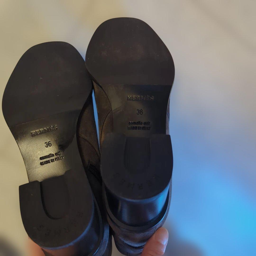 最終価格！極美品【HERMES】エルメス ショートブーツ ジル60ダークブラウン