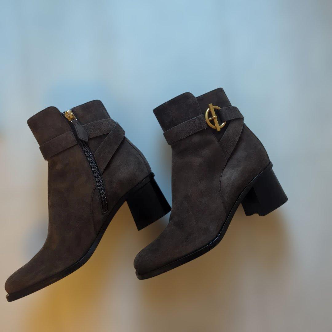 最終価格！極美品【HERMES】エルメス ショートブーツ ジル60ダークブラウン