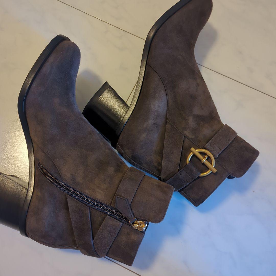 最終価格！極美品【HERMES】エルメス ショートブーツ ジル60ダークブラウン