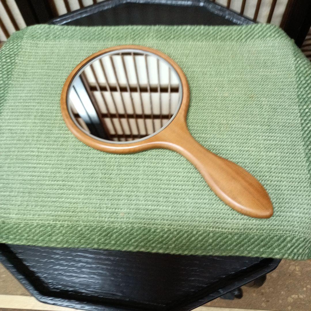 日光彫り丸手鏡白桔梗　注文品　桜手鏡２点