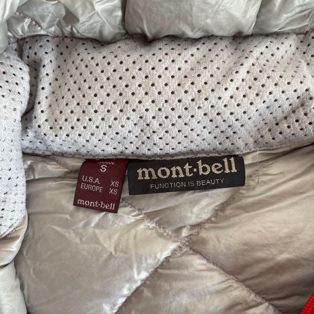 き専用モンベル　ライトアルパインパーカ　赤S フーディ　ダウン
