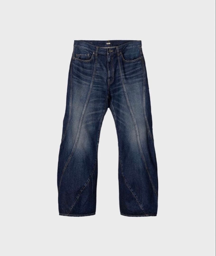 パンツ KHOKI 3D cutting denim pants size 1