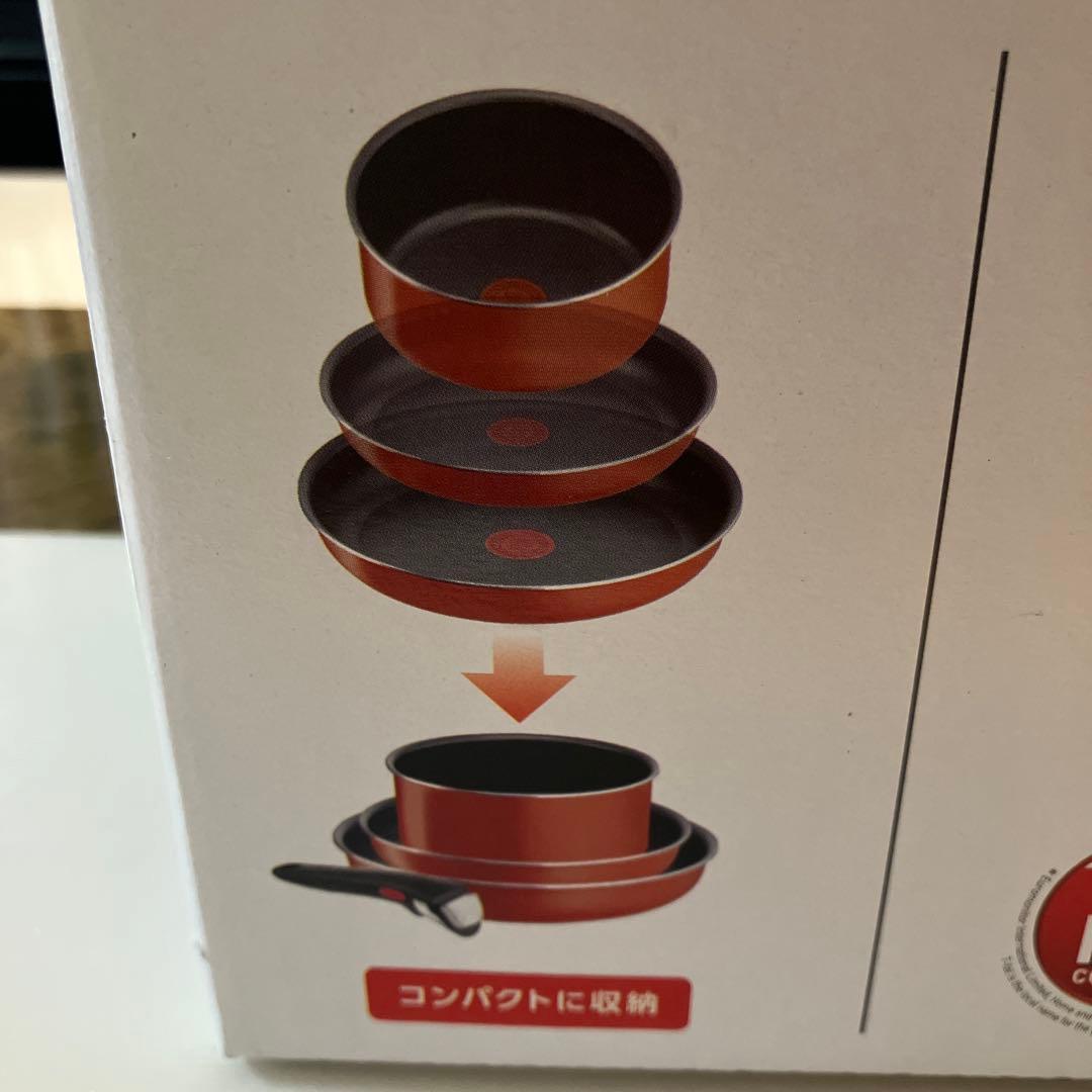 【新品】ガス火専用　ティファールインジニオネオ　パプリカレッドセット7