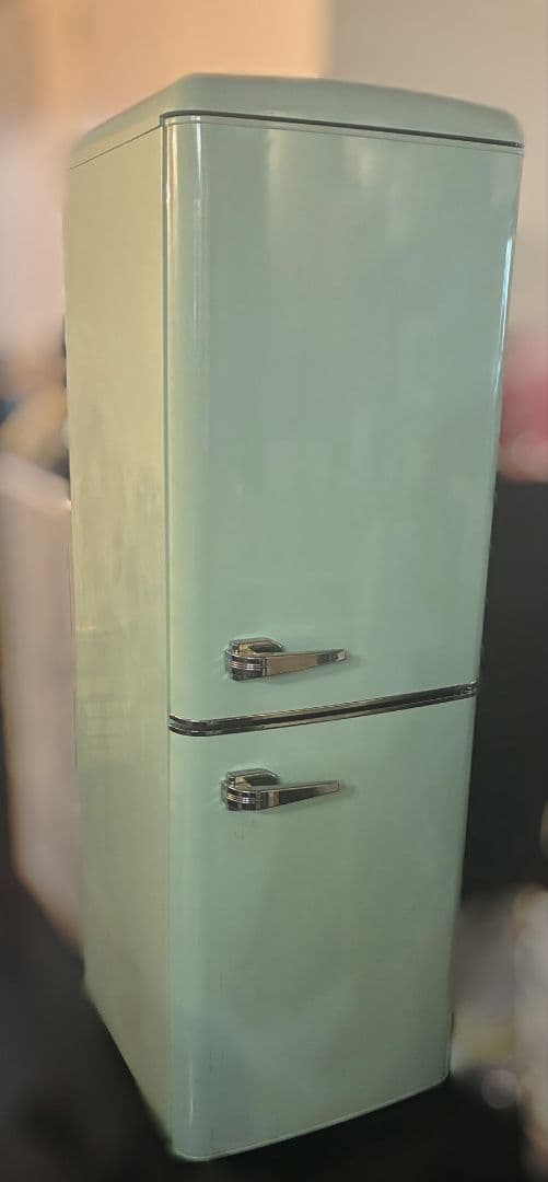 【美品】レトロ冷蔵庫 130L ミントグリーン