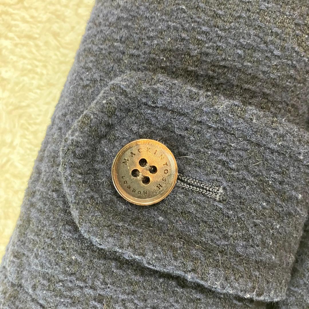 マッキントッシュロンドン✨起毛 モールヤーン　撥水加工 ダッフルコート ネイビー