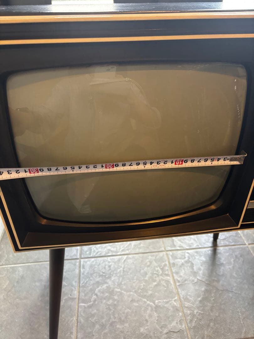 NEC 昭和レトロ　ブラウン管テレビ　脚付　足付き