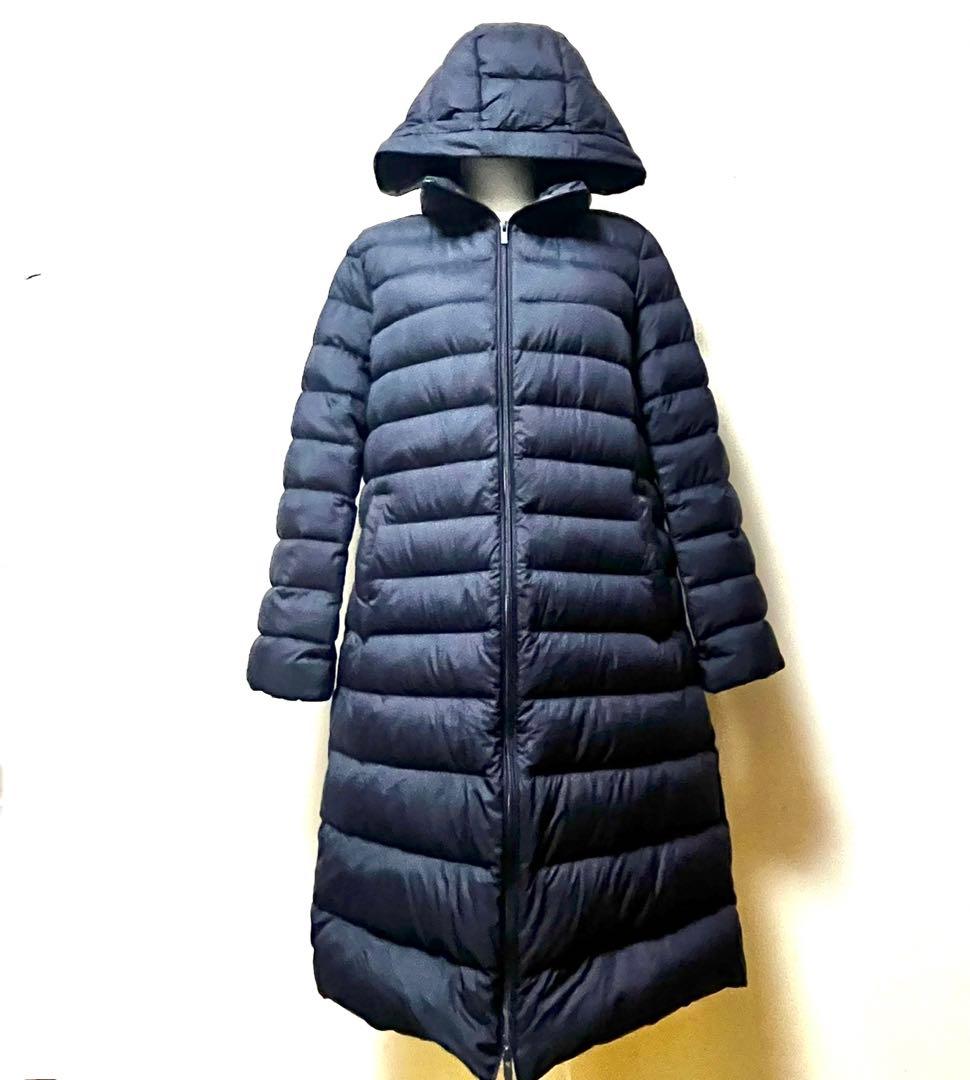 にやんちゆ　ユニクロ ウルトラライトダウンロングコート XL ネイビー