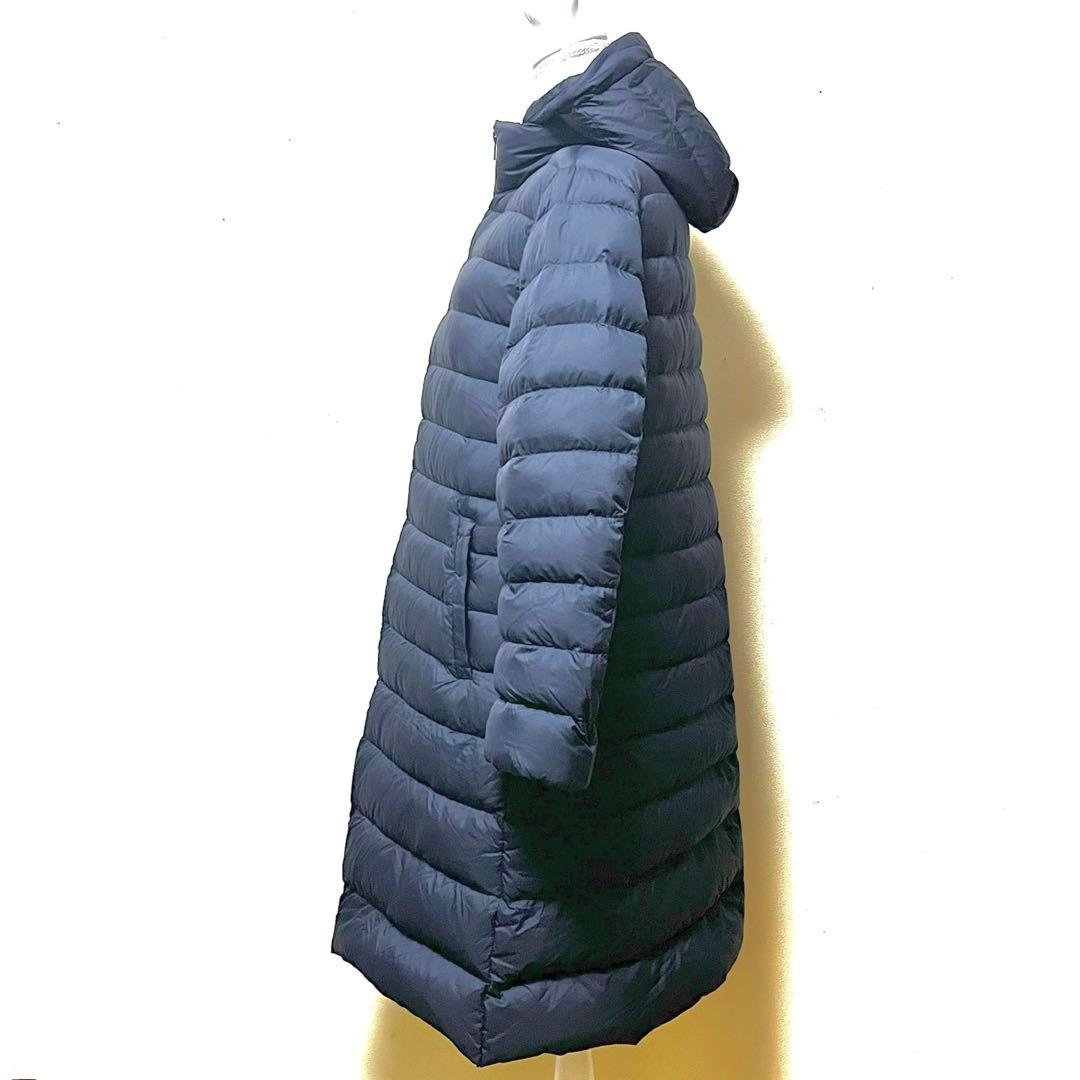 にやんちゆ　ユニクロ ウルトラライトダウンロングコート XL ネイビー