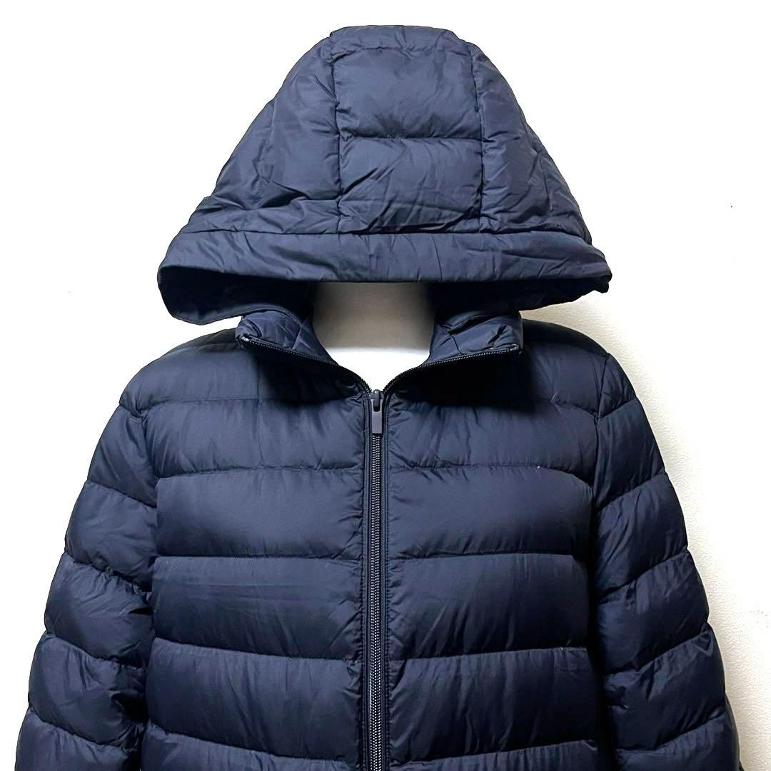にやんちゆ　ユニクロ ウルトラライトダウンロングコート XL ネイビー
