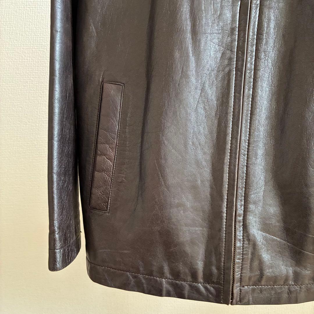 ヴィンテージ レザージャケット ダークブラウン L スペシャル　レザー　ラルフ