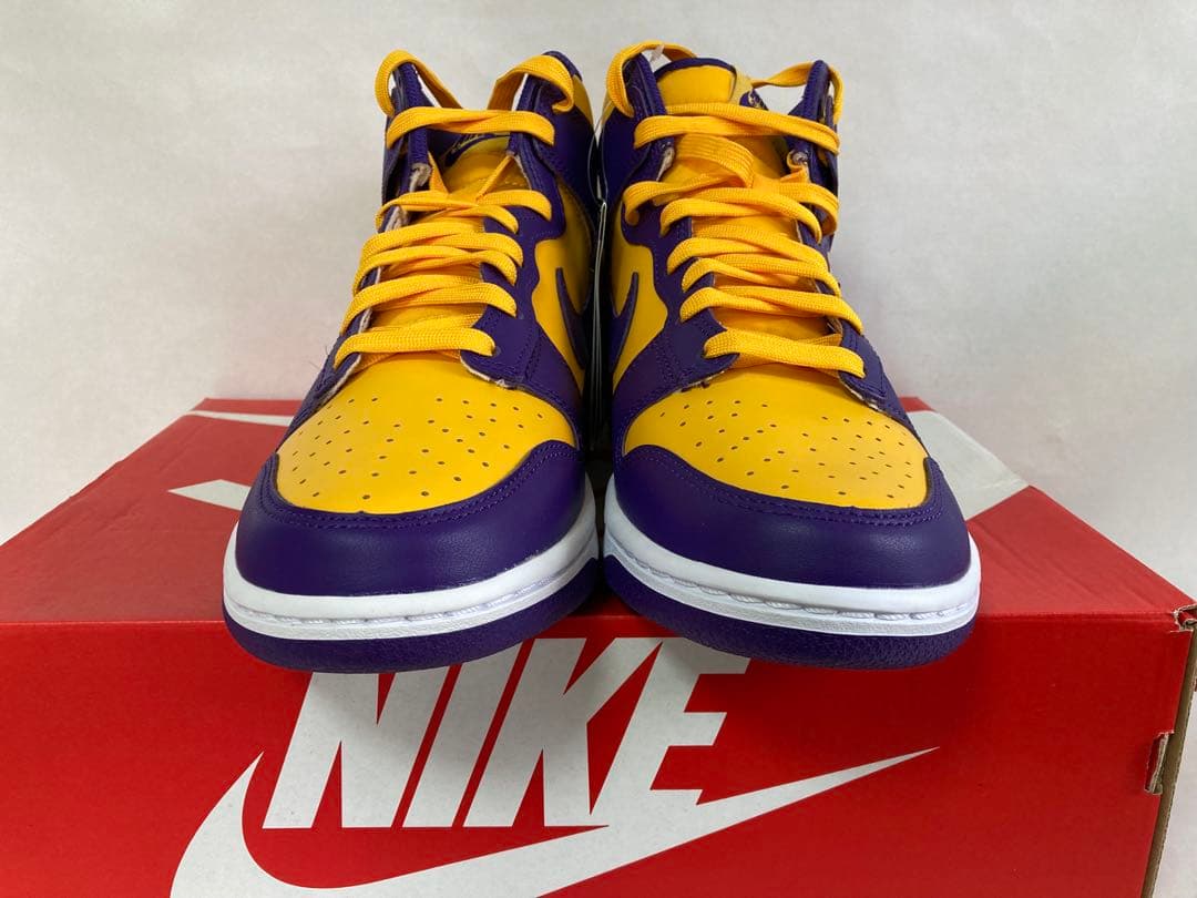 【黒タグ付き】NIKE DUNK HIGH RETRO LAKERS ダンク