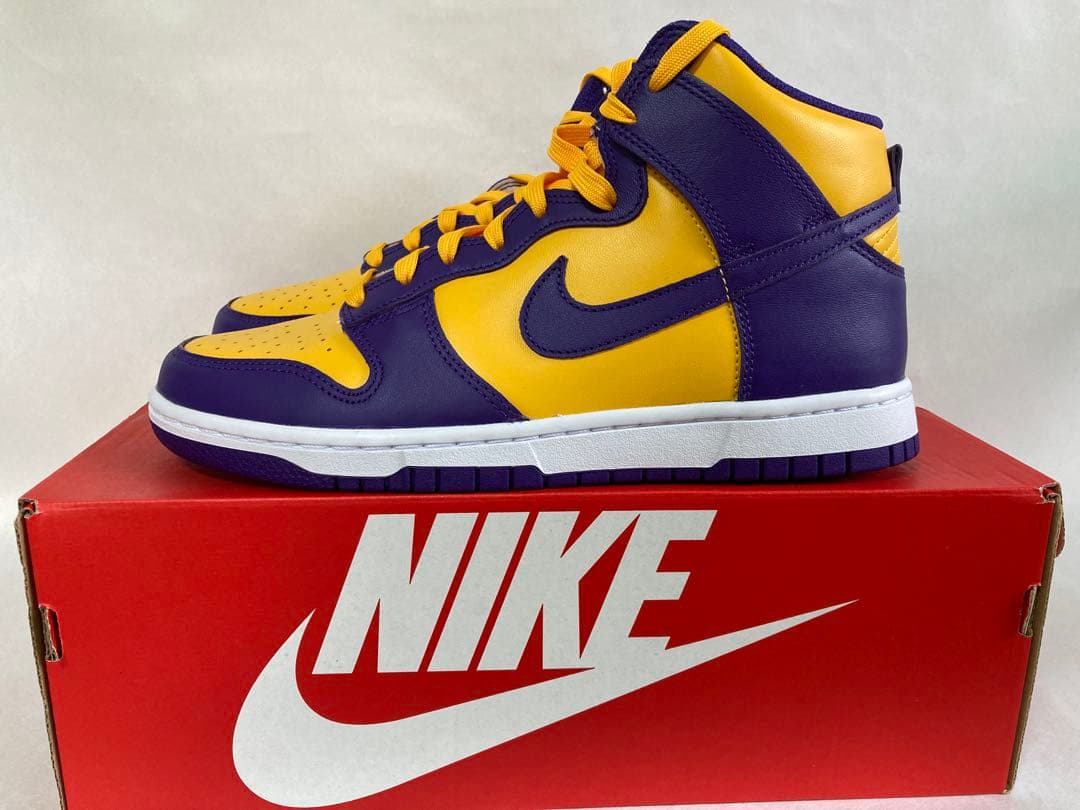 【黒タグ付き】NIKE DUNK HIGH RETRO LAKERS ダンク