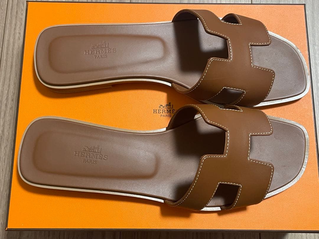【美品】HERMES エルメス オラン ゴールド 40