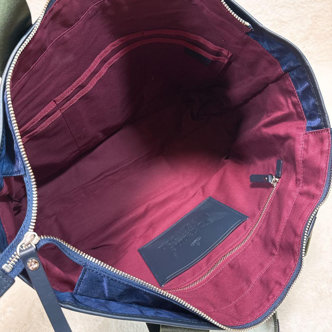 美品✨ ヴィヴィアンウエストウッド トートバッグ A4可 オーブ 総柄 ネイビー