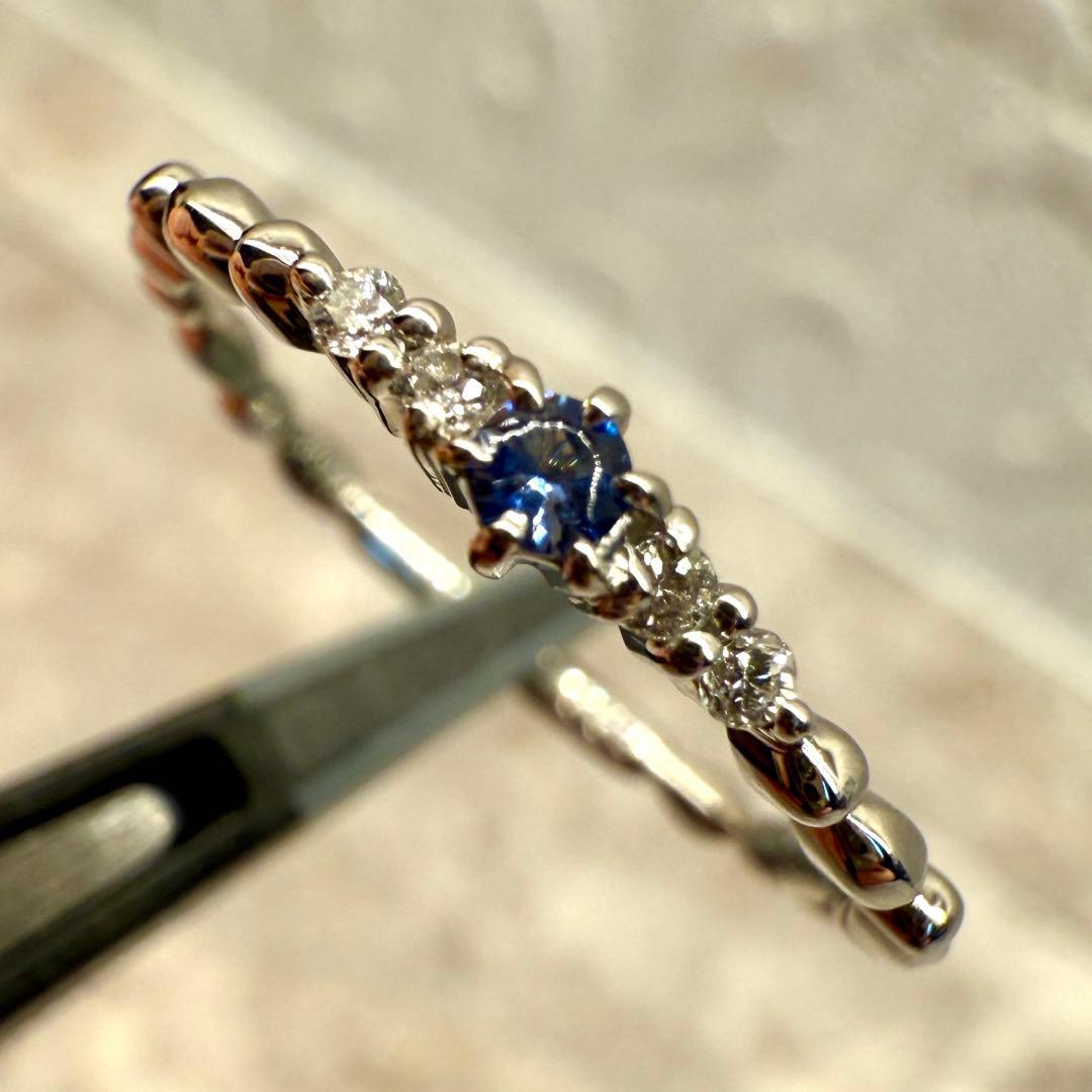 【鑑別カード付】ベニトアイト ダイヤモンド プラチナ リング 天然石 約9号