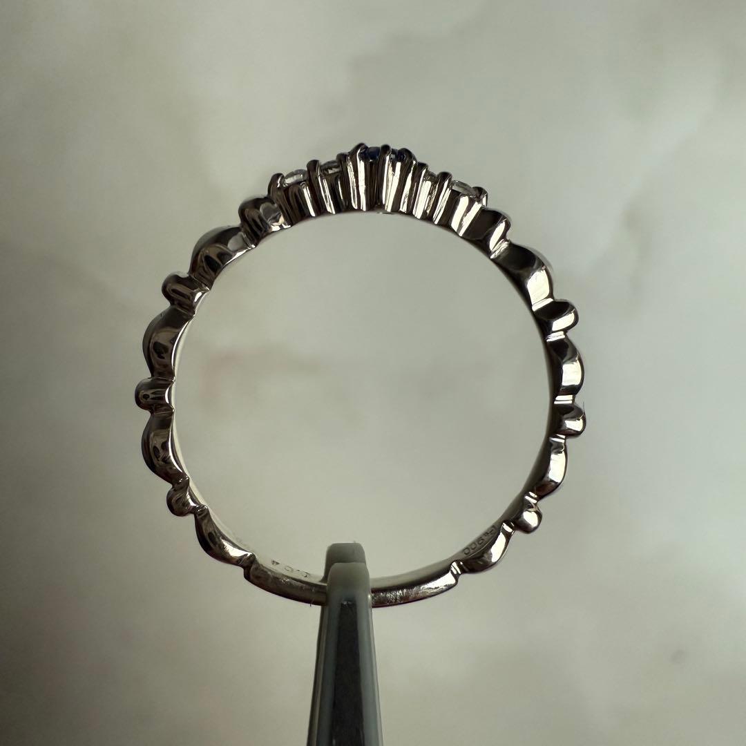 【鑑別カード付】ベニトアイト ダイヤモンド プラチナ リング 天然石 約9号