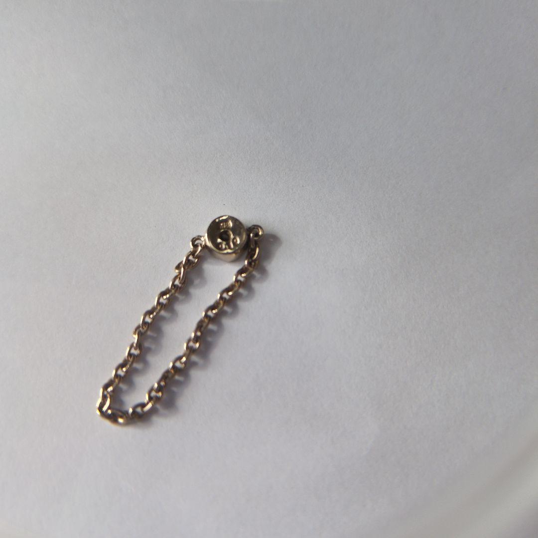 k18チェーンリング　ブラウンダイヤ0.1