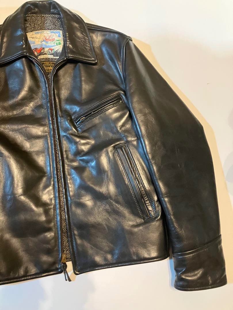 エアロレザー　ハーフベルテッド　レザージャケット　タロン　ビンテージ　36