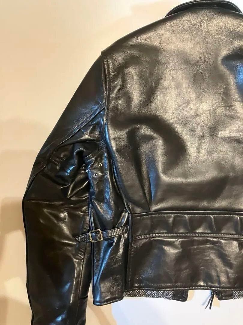 エアロレザー　ハーフベルテッド　レザージャケット　タロン　ビンテージ　36