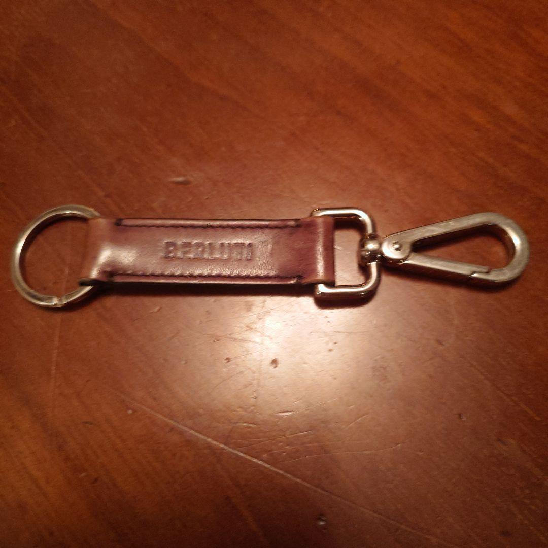 BERLUTI レザー キーホルダー カラビナ付き
