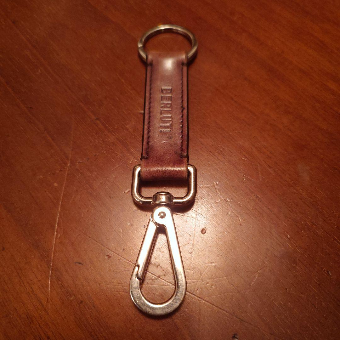 BERLUTI レザー キーホルダー カラビナ付き