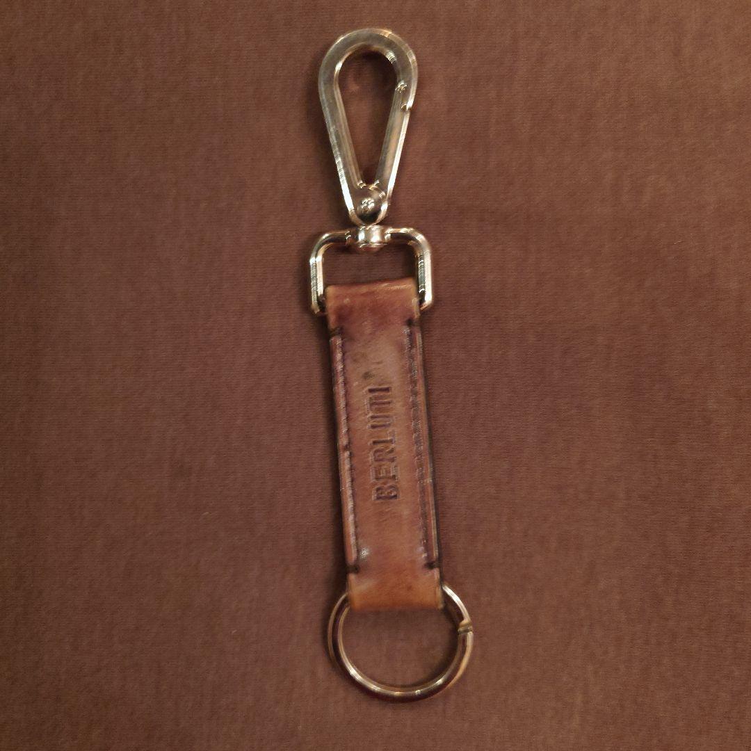 BERLUTI レザー キーホルダー カラビナ付き