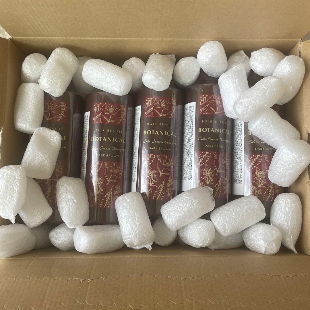 ヘアボーテ　ボタニカルカラークリームシャンプー ダークブラウン 5本セット