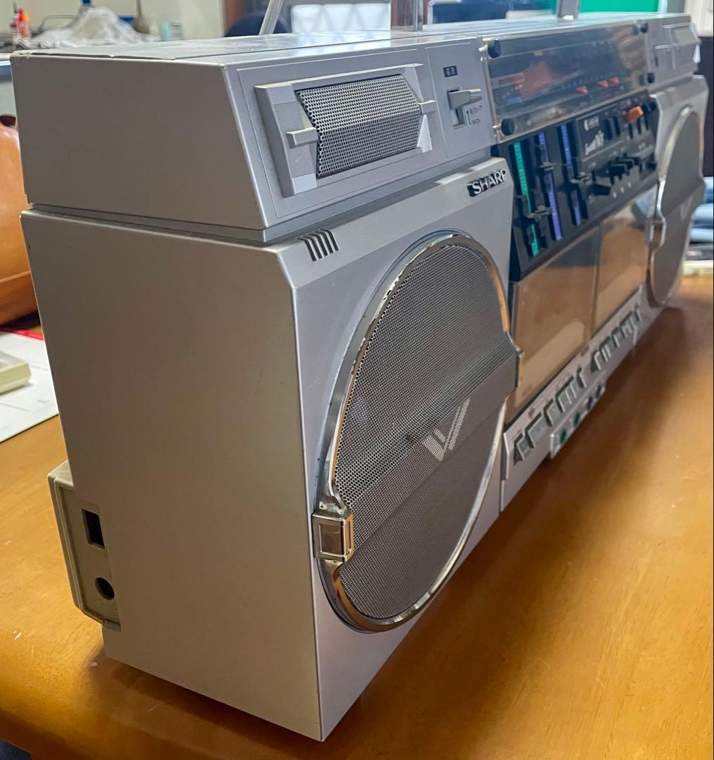 アンティーク家電　SHARP GF-757 ラジカセ　動作確認済　1点難あり品