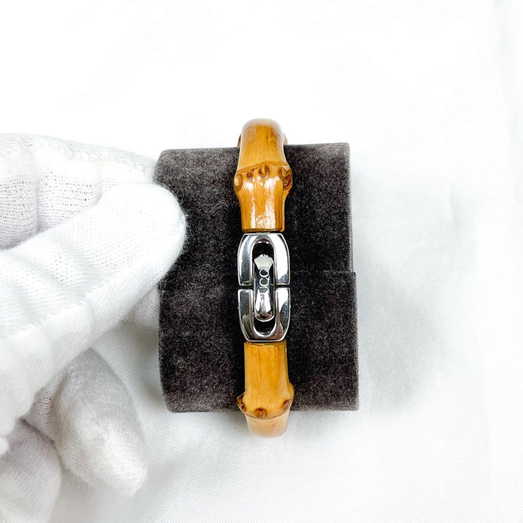 付属品完備 極美品 グッチ バンブー 腕時計 電池新品 可動品 6800L