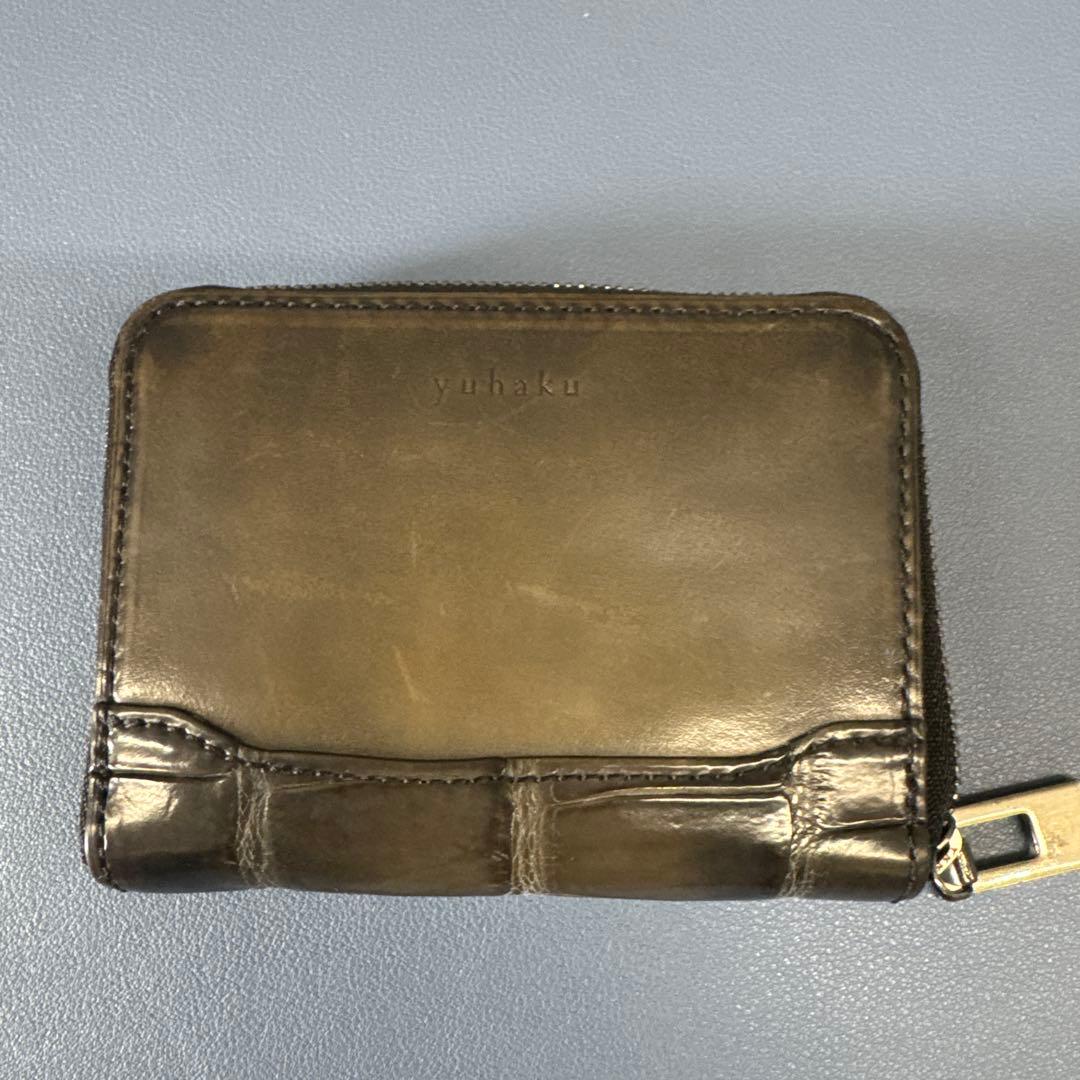 クロコダイルコンビ 財布 マルチケース グレー YUHAKU ユハク