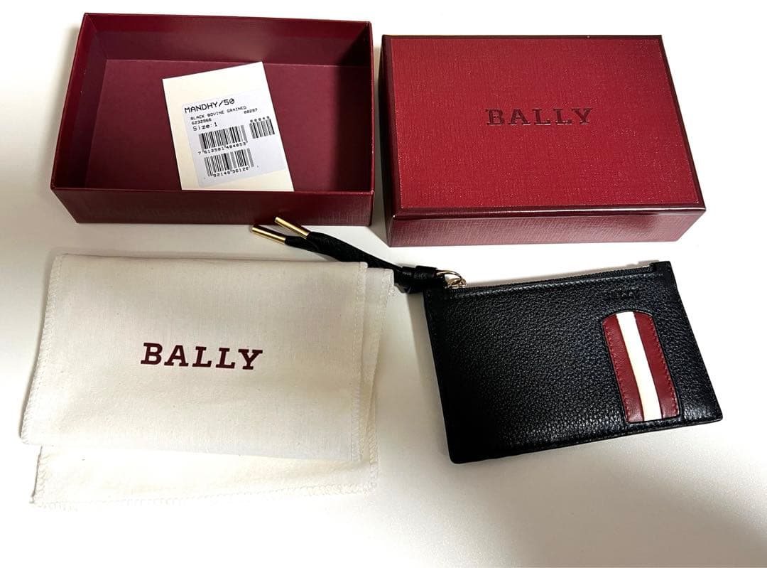極美品　BALLY バリー　クレジットカードケース MANDHY BLACK