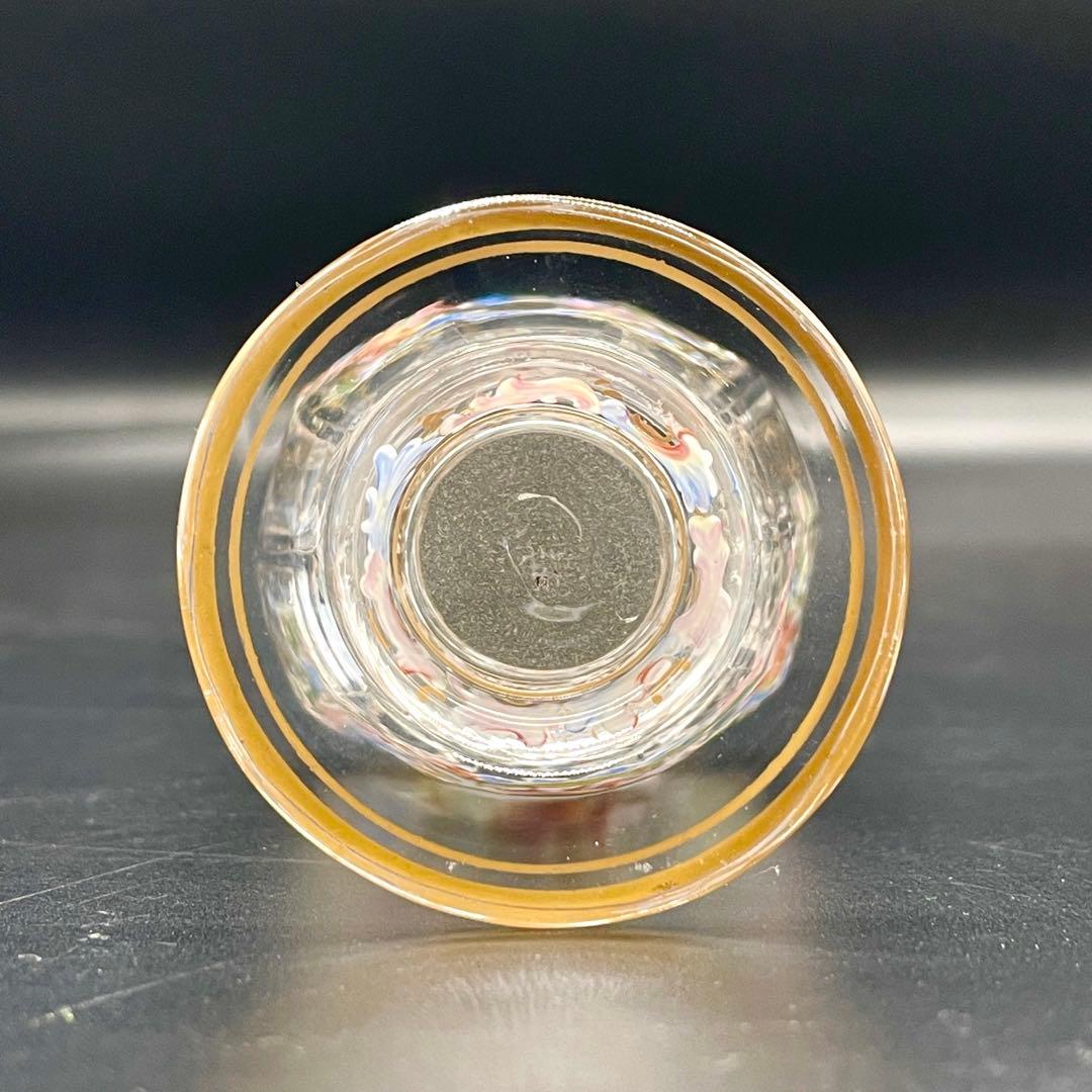 Lobmeyr ロブマイヤー 金彩エナメル 花柄 貴婦人 花瓶 ペアセット