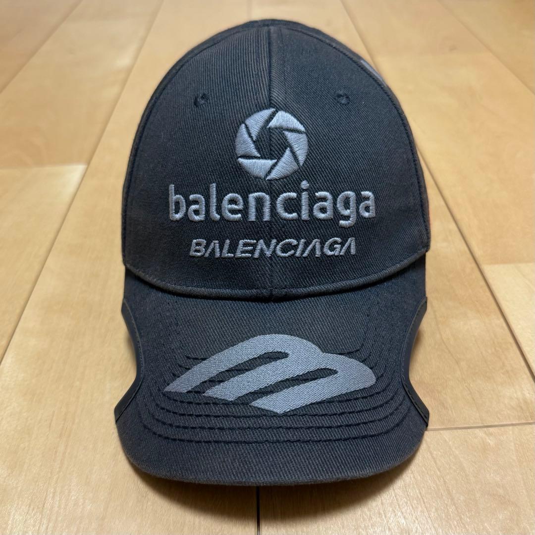 【希少】BALENCIAGA キャップ L 企業ロゴ風 刺繍